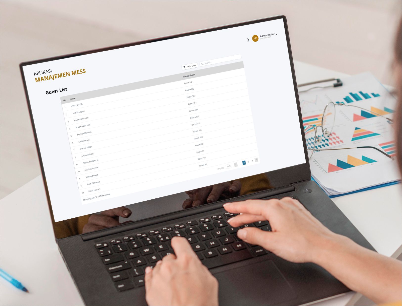 Pantau daftar penghuni dengan Aplikasi Mess - JMC Indonesia