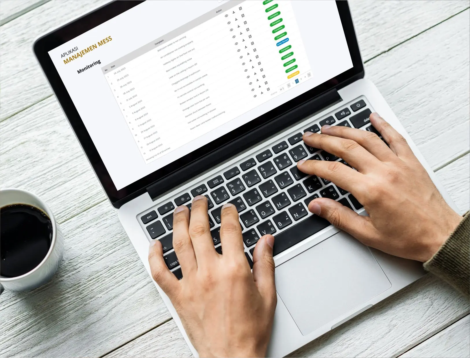 Sistem pelaporan dan perbaikan fasilitas dengan Aplikasi Manajemen Mess - JMC Indonesia