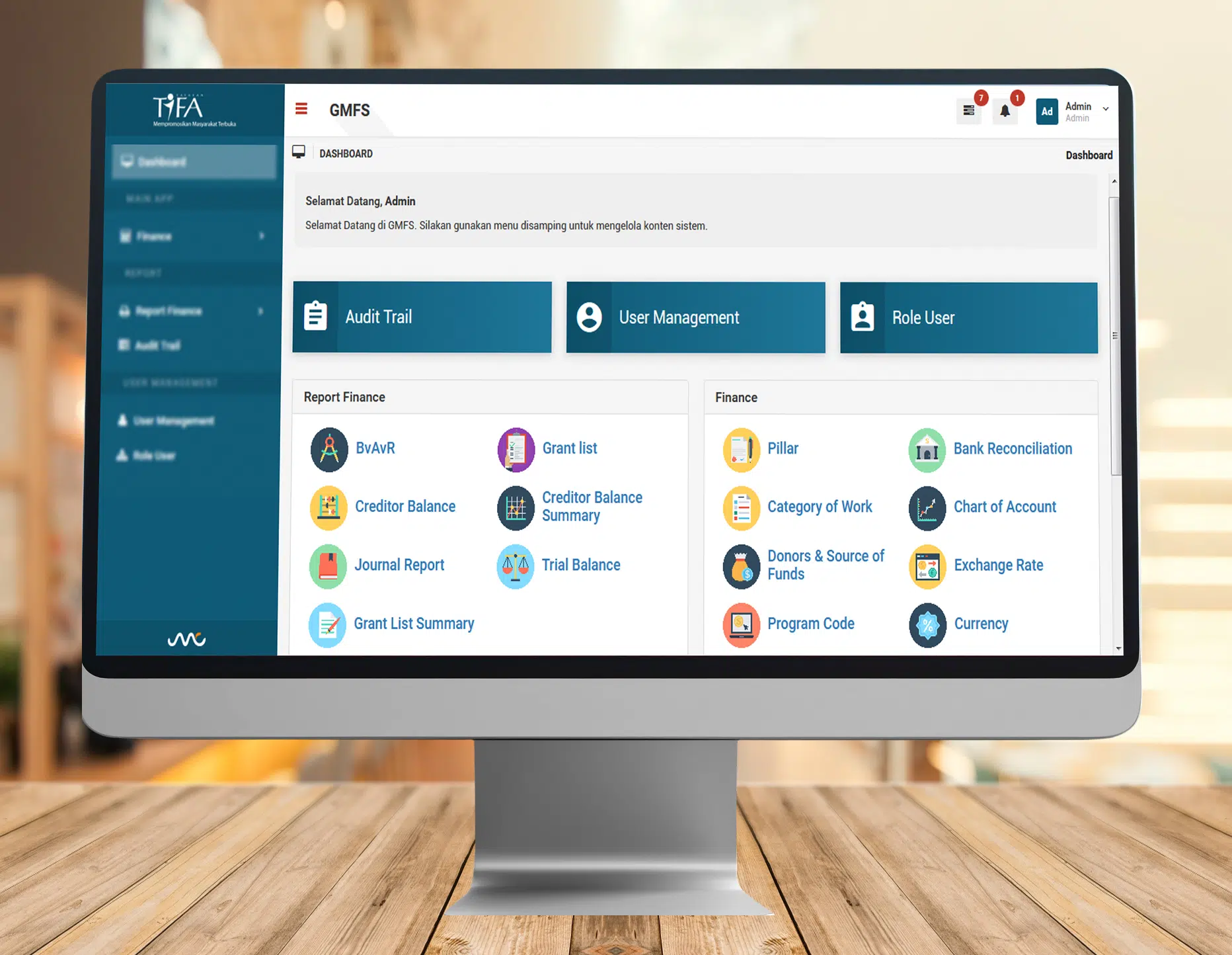 Project Aplikasi Grand Management and Financial System (GMFS) Tifa - JMC Indonesia